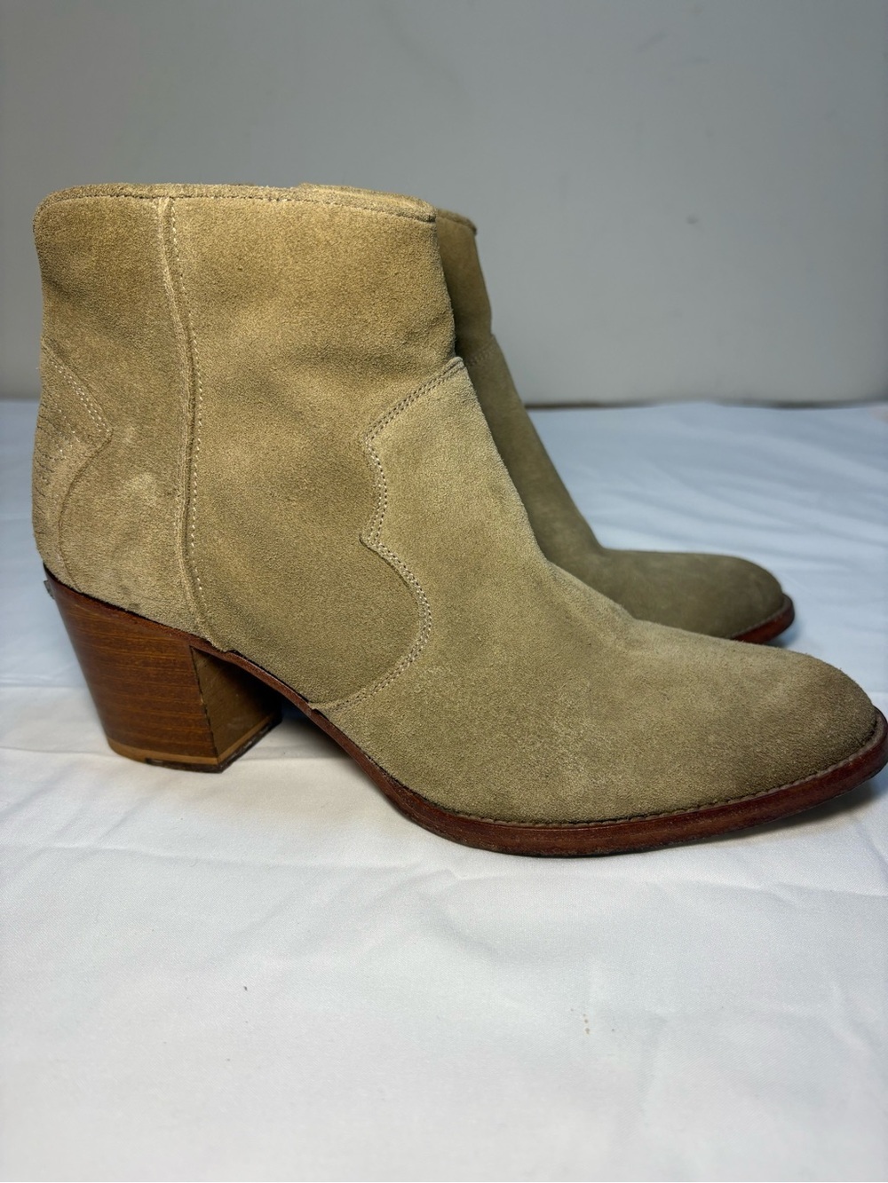 Zadig & Voltaire Molly Suede Western Ankle Boots Size 39 (US 8.5) Cowgirl Rodeo - Picture 5 of 14